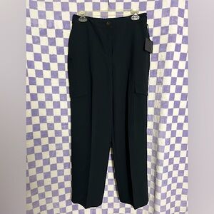 Belle Verne - Wide Leg Black Dress Pants w/side cargo pockets - Size 4